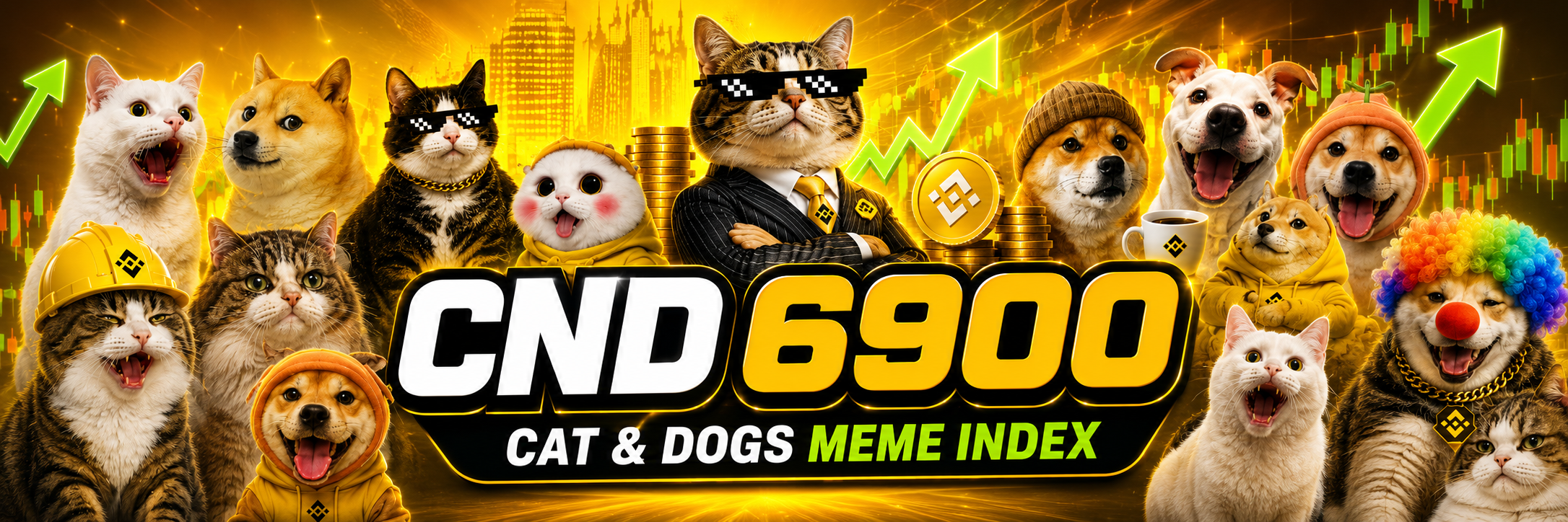 CND6900 cat and dog meme collage banner
